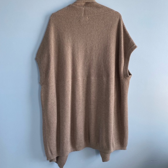 Lands End Beige Waterfall Cardigan - Picture 2 of 3